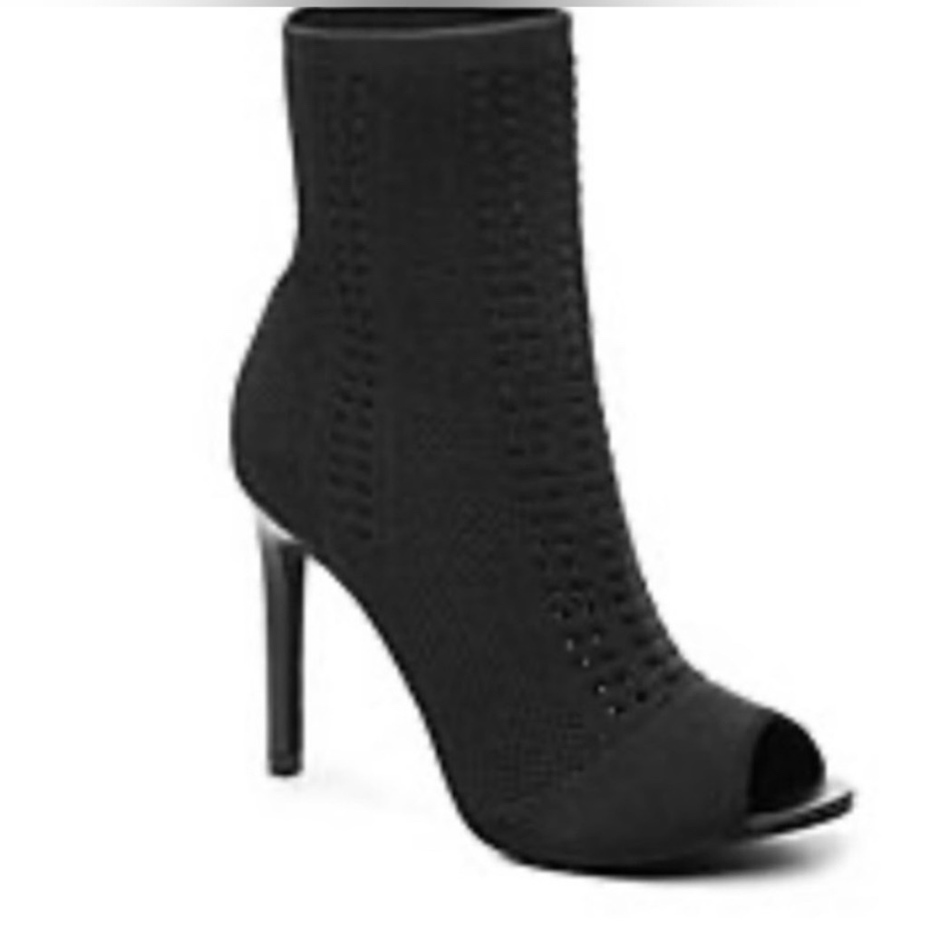 Charles By Charles David Black Knit “Inspector” Stiletto Sock Bootie Size 8.5